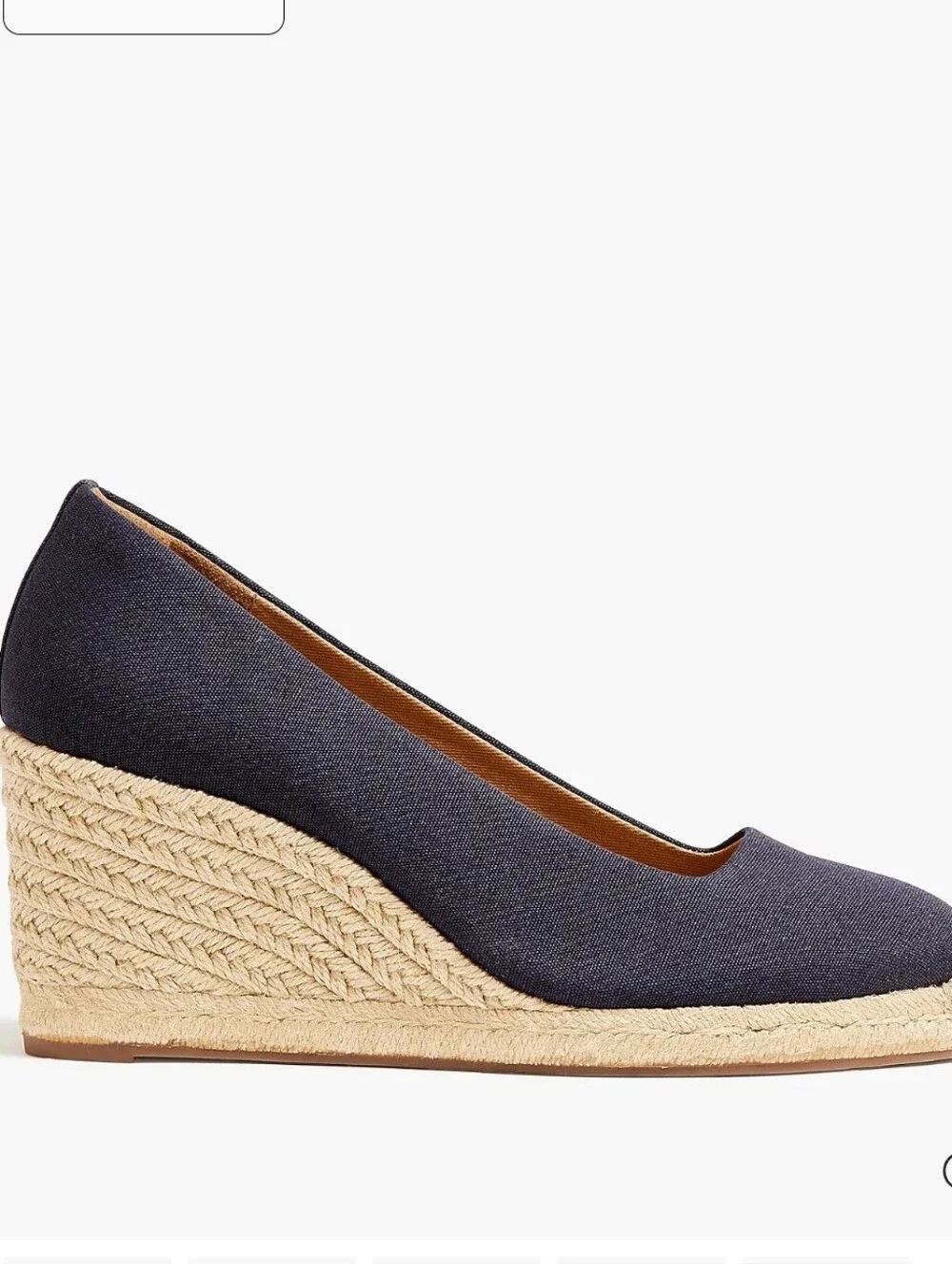 J. Crew Factory Canvas Espadrille Wedges - Navy